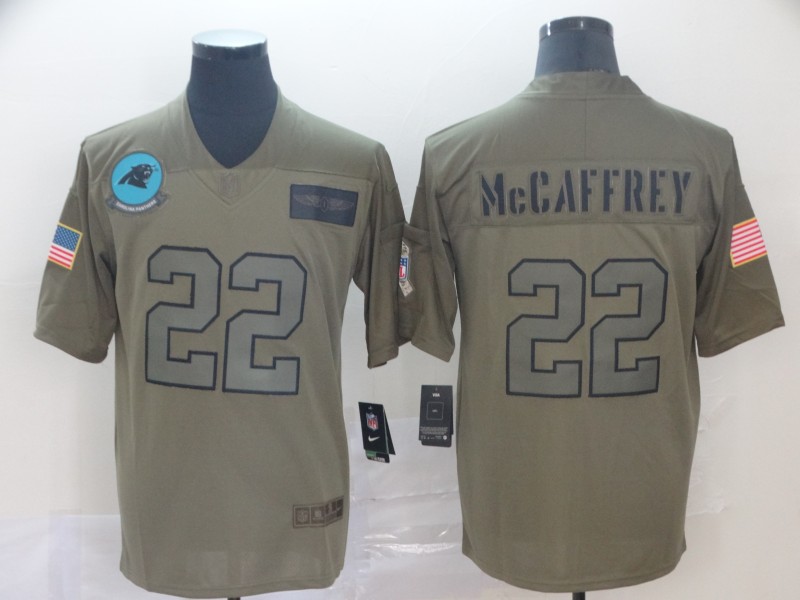 Men's Carolina Panthers Christian McCaffrey #22 Brown Jersey